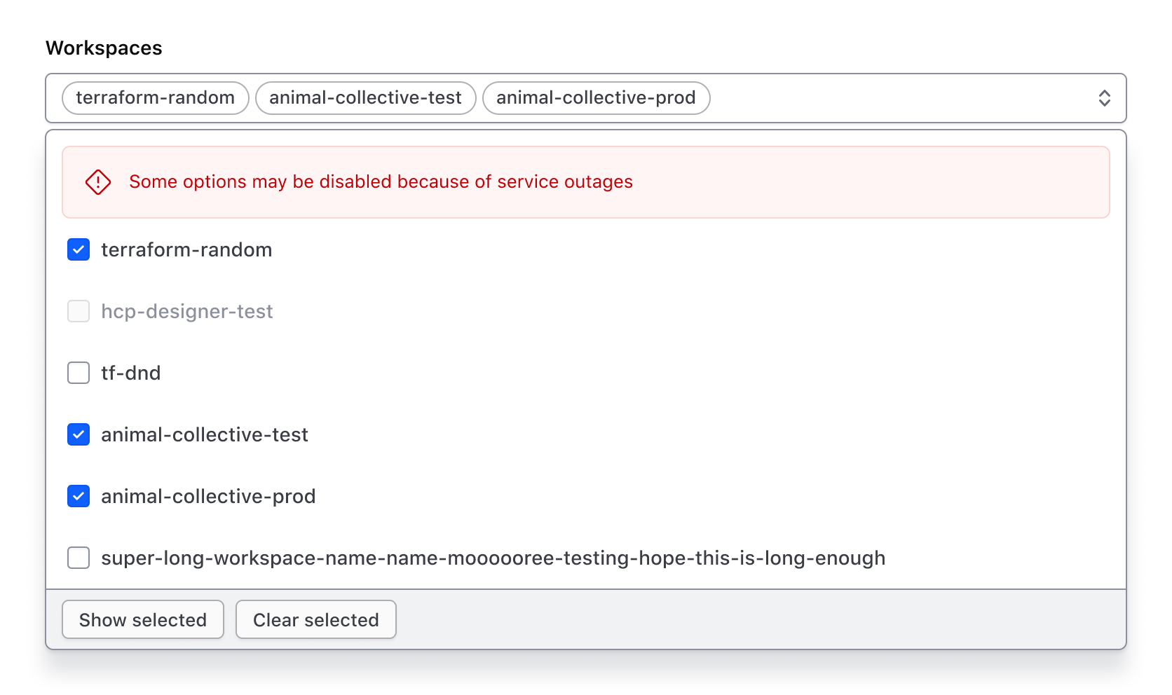 Custom content enabled before the list in both Single and Multiple components